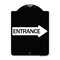 Signmission Right Arrow Entrance Heavy-Gauge Aluminum Architectural Sign, 24" H, BW-1824-24234 A-DES-BW-1824-24234 - alternate 1